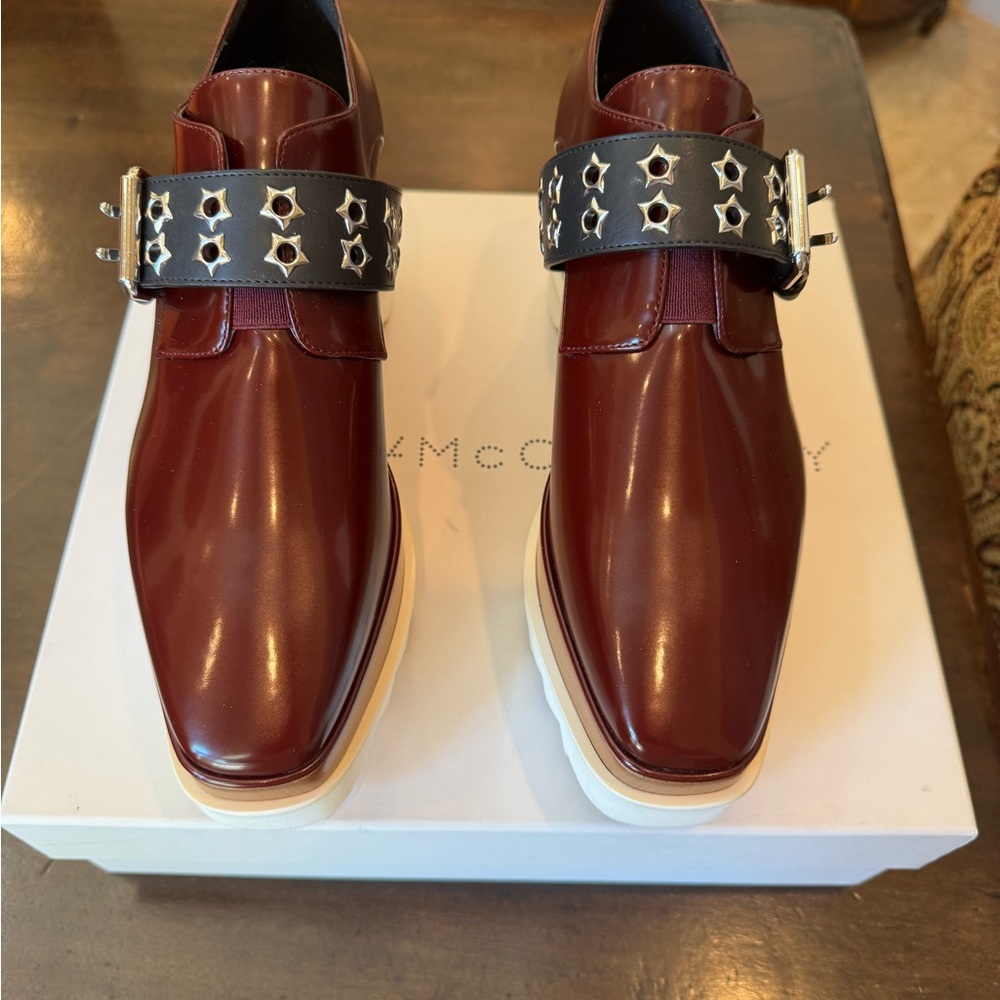 Stella McCartney Black and Red Platform Shoes